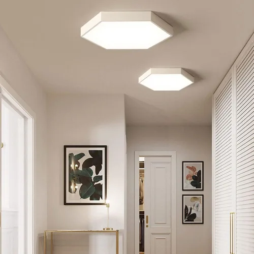 Vista 4 de Macaron - Luces de techo LED ultrafinas de 1.9 pulgadas, montaje empotrado, luces de techo fáciles de instalar, iluminación para dormitorio