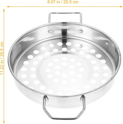 Vista 6 de UPKOCH Colador de acero inoxidable de agujero grande de 10.82 x 7.87 pulgadas, cuchara de filtro de malla para cocinar mariscos, verduras, olla