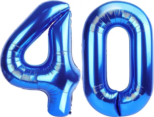 Vista 195 de Globos gigantes de números negros de 40 pulgadas, globos de aluminio de Mylar con helio para cumpleaños, globo número 0 para decoración de fiestas