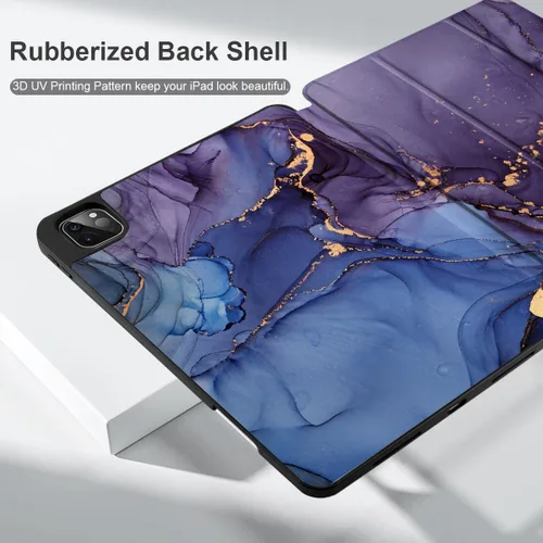 Vista 6 de DONGKE Funda protectora delgada para iPad Pro 2022/2021/2020/2018 de 11 pulgadas de generación 4/3/2/1 - Funda protectora delgada - Soporte