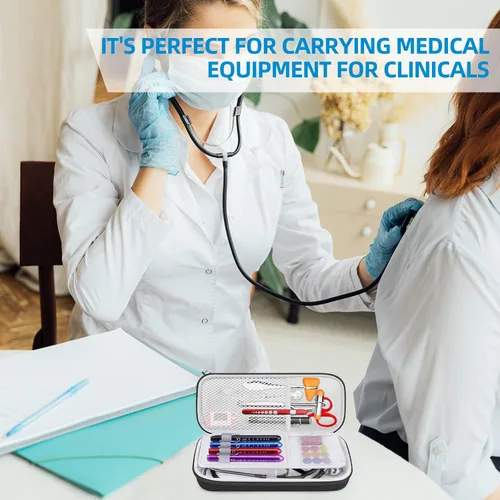 Vista 7 de Estuche para estetoscopio MDF Acoustica/MD One, 3M Littmann Classic III/Lightweight II S.E/Cardiology IV Diagnostic/CORE Digital, incluye bolsillo