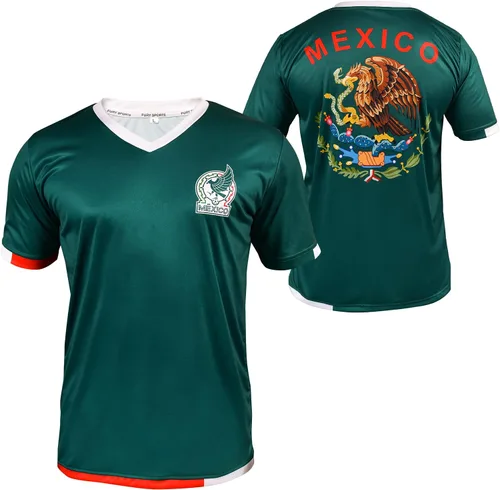 Vista 2 de Fury Jersey de México - Camiseta mexicana de fútbol mexicano, camiseta de fútbol mexicana, camiseta de México, unisex, mujer, hombre, hombre y hombre