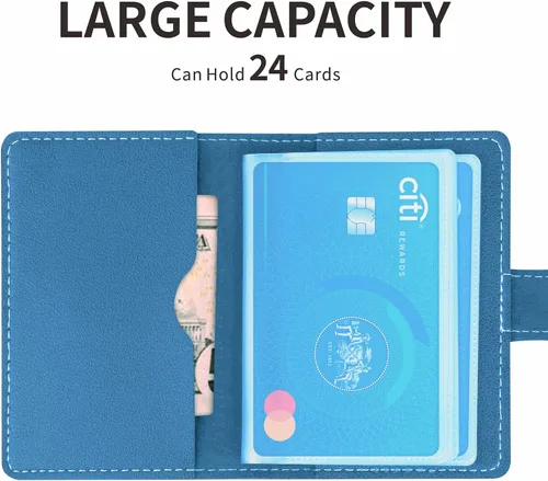 Vista 3 de 2 tarjeteros para tarjetas de crédito y tarjetero de visita, tarjetero Sd cada uno tiene 26 organizadores de tarjetas, nuevo libro para tarjetas