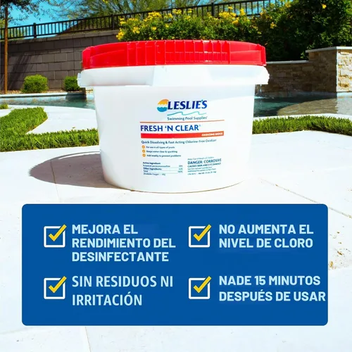 Vista 3 de Leslie's Fresh 'N Clear - Choque oxidante sin cloro - 1 libra