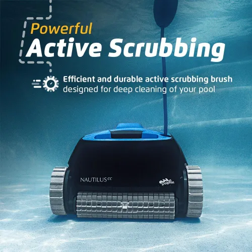 Vista 43 de Dolphin E10 - Aspiradora robótica automática para piscina, cepillo de limpieza activo, acceso a filtros de carga superior, ideal para piscinas sobre