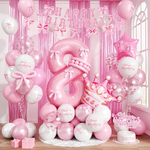 Vista 18 de Decoraciones de cumpleaños número 13 en crema para niñas, globos beige con número 13 en forma de corazón y estrella marrón, globos neutros