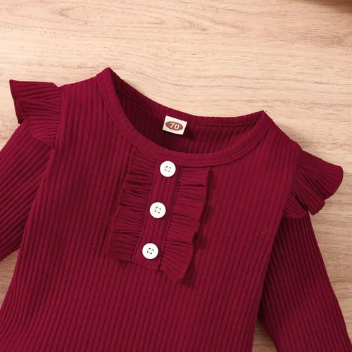 Vista 3 de Conjunto de 2 piezas de Navidad para bebé y niña pequeña para otoño e invierno