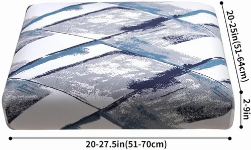 Vista 6 de Fuloon Fundas de Cojines para Sofá, Fundas de Cojines de Asiento Elásticas Estampadas, Fundas Protectoras Lavables para Muebles, para Sillón