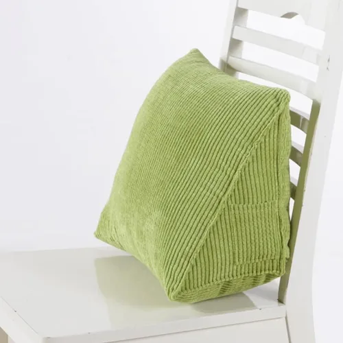Vista 10 de Cojín de pana de algodón PP de alta elasticidad para respaldo, cojín de posicionamiento, almohada de lectura (azul)