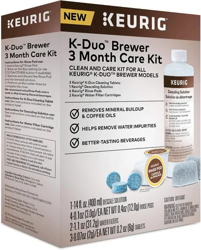 Vista 5 de Keurig K-Mini - Cafetera de servicio individual, color negro y kit de mantenimiento de cafetera K-Duo para cuidado de 3 meses