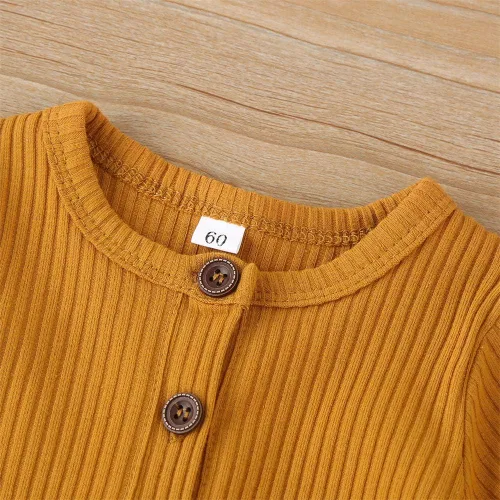 Vista 134 de Mameluco unisex de manga corta para bebé recién nacido, con botones, de una pieza, ropa de color sólido