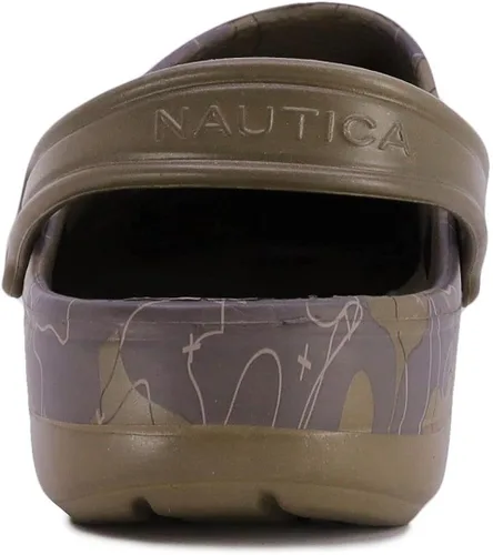 Vista 4 de Nautica Zuecos para hombre, sandalias deportivas deportivas, sin cordones con correa trasera ajustable, (zapatos de aguapantuflas peludas) River Edge