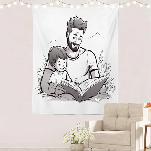 Vista 40 de Batmerry Peaceful Retreat Beautiful Landscape Polyester Tapestry, Blooming Garden Setting Lightweight Wall Hanging High-Definition Print Backdrop