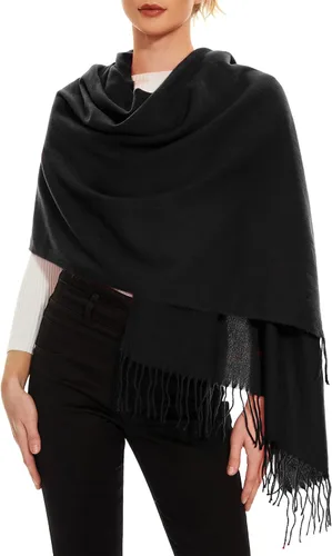 Vista 5 de Mantones de manta para mujer, estampado de invierno con parte delantera abierta, chales a cuadros para mujer