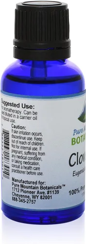 Vista 6 de Aceite esencial de clavo – Botella completa de 1 oz (1.0 fl oz) – 100% puro natural y certificado Kosher Eugenia Caryophyllata