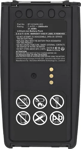 Vista 5 de Synergy Digital Batería de radio de 2 vías, compatible con radio Harris BT-023436-001 de 2 vías, (iones de litio, 7.4 V, 2900 mAh), ultra alta