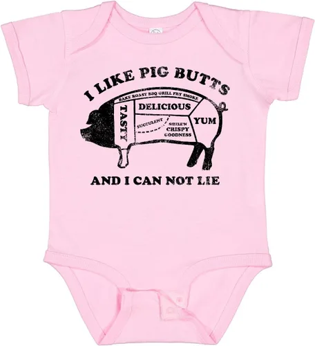 Vista 23 de inktastic Body para bebé I Like Pig Butts Blanco