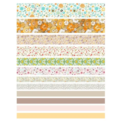 Vista 6 de Juego de 12 rollos de cinta Washi con varios patrones, suministros de manualidades para decoración de bricolaje y manualidades, estilo A