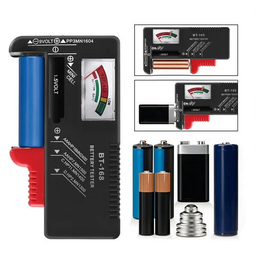 Vista 3 de Comprobador de batería, comprobador de batería universal modelo BT-168 para pilas de botón AA AAA C D 9V 1.5V Smal equipo eléctrico