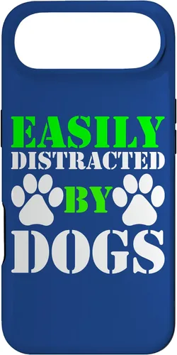 Vista 27 de Easily Distracted by Dogs for Puppy Dog Lover Funny Dog Paw Case for iPhone 16