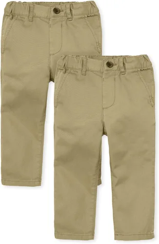Vista 25 de The Children's Place Pantalones chinos ajustados para bebés y niños pequeños
