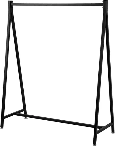 Vista 7 de MyGift Percheros de ropa modernos de metal resistente de 47 pulgadas con marco en A para colgar ropa, percheros independientes de grado comercial