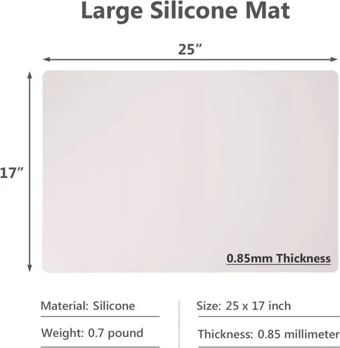 Vista 2 de Gartful Alfombrillas de silicona para encimera de cocina, protector de encimera de silicona grande de 25 x 17 pulgadas, antideslizante, resistente