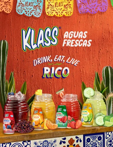 Vista 6 de Klass Aguas Frescas Potenciador líquido de agua sin azúcar, sabor natural, pepino y lima Paquete de 4 unidades de 1.62 onzas