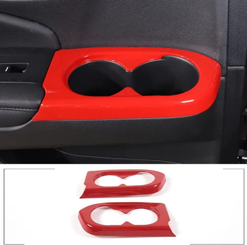 Vista 10 de 2 portavasos, cubierta de marco de panel para puerta trasera para Honda Pilot 2016-2022/Passport 2019-2023, material ABS automotriz 2ª fila asiento
