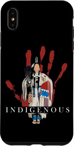 Vista 11 de Funda para iPhone 17 con diseño de sangre india de mano roja indígena nativa americana