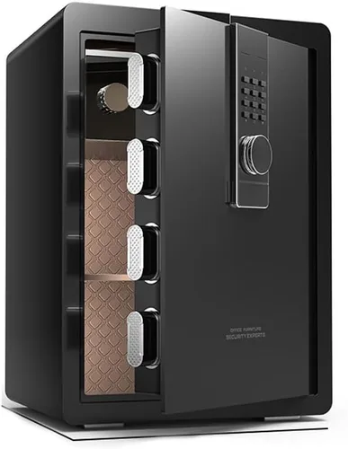 Vista 21 de Caja fuerte pequeña con llave/caja fuerte de alta seguridad/cerradura de acero segura/oficina en casa caja de almacenamiento para dinero