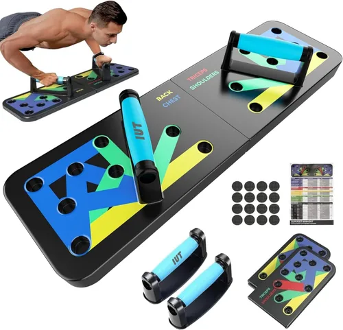 Vista 7 de IUT Solid Push Up Board 15 in 1 Home Workout Equipment Multi-Functional Pushup Stands System Fitness Floor Chest Muscle Exercise Professional