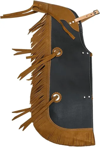 Vista 18 de HILASON Pro Rodeo Bull Riding Chaps de piel sintética juvenil verde oliva base verde oliva Chaps de montar toros Western Chaps cuero Western