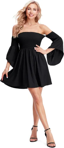 Vista 5 de WDIRARA Vestido halter de lentejuelas sin espalda con dobladillo de flecos para mujer