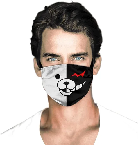 Vista 4 de 3 máscaras faciales ajustables reutilizables con cintas ajustables para las orejas bandana pasamontañas