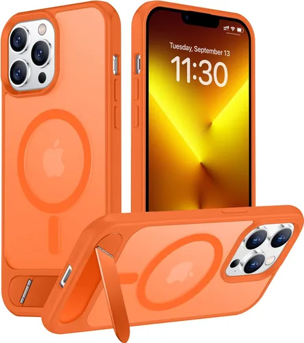 Vista 254 de Funda para iPhone 11 con compatibilidad magnética, [Soporte invisible incorporado][Compatible con MagSafe]
