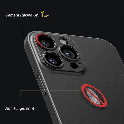 Vista 2 de memumi Versión actualizada para iPhone 13 Pro Ultra Slim 0.012 in acabado mate cubierta trasera para iPhone 13 Pro 2021 funda delgada con diseño