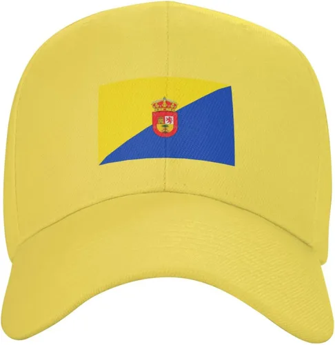Vista 2 de Flag of Gran Canaria Baseball Cap for Men Women Classic Solid Color Adjustable Dad Hat