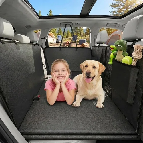 Vista 14 de Funda de asiento de coche para perros, funda de asiento para perros 600D resistente y duradera para asiento trasero, hamaca para perros 100%