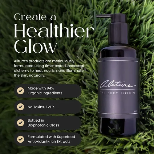 Vista 8 de Alitura Naturals Organic Face & Body Lotion - Crema hidratante antienvejecimiento con aceite de oliva y mantequilla de acai - Crema hidratante