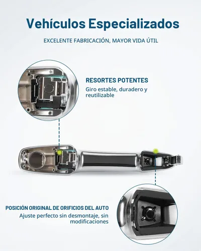 Vista 6 de LUJUNTEC Manija de puerta delantera derecha exterior para Ford para Edge