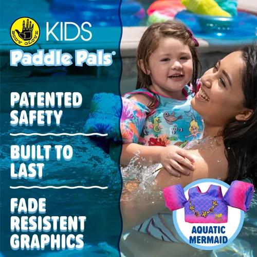 Vista 9 de Body Glove Paddle Pals - Chaleco salvavidas para niños aprobado por la Guardia Costera para aprender a nadar PFD