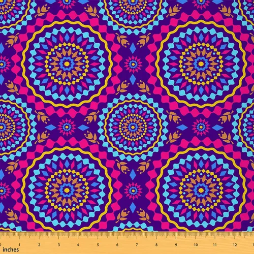 Vista 9 de Castle Fairy - Tela decorativa con flores Mandala de Castle Fairy por The Yard, diseño rústico de diente de león floral naturaleza planta