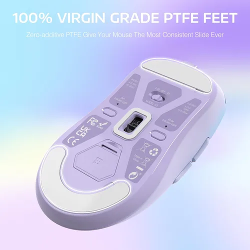 Vista 7 de ATTACK SHARK X3 - Mouse inalámbrico ligero para juegos con tres modos de 2.4GUSB-C con cableBluetooth, hasta 26K DPI, sensor óptico PAW3395
