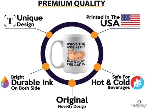 Vista 26 de Taza de café para amantes de los gatos, 11 onzas, color negro, piel de gato Is How I Accessorize, divertido dueño de gatos, gatito, mascota, gato