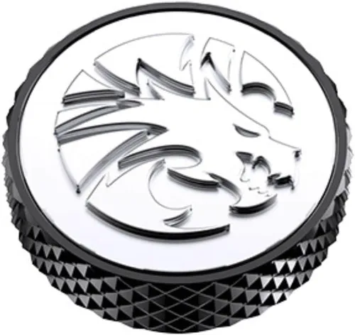 Vista 5 de Bykski G 1/4in. Tapón de parada con logotipo de dragón moleteado (B-PD5-DG) - Plata plateado