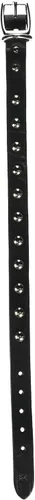 Vista 8 de Leather Brothers 12LS-BK12 - Collar de perro de cuero Latigo con tachuelas, tamaño pequeño, color negro
