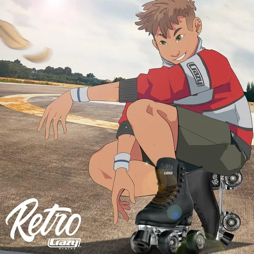 Vista 6 de Crazy Skates Retro Roller Skates Adjustable or Fixed Sizes Classic Quad Skates for Men, Women and Girls Negro