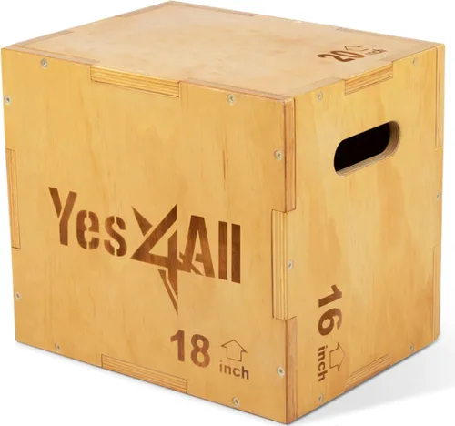 Vista 13 de Yes4All Plyo Box, 3-in-1 Wooden Box Jump for Home Gym, Lunges, Squats, Dips