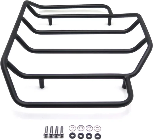 Vista 4 de A07-BK - Portaequipajes negro mate, riel para maletero, riel compatible con H-D Touring Road King Street Glide Road Glide Electra Glide FLHTC FLHS..